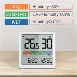 NOKLEAD Home Indoor Temperature Humidity Meter LCD Digital Thermometer Hygrometer Sensor Gauge Weather Station Smart Home 2023