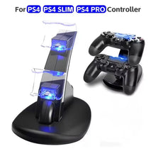 Load image into Gallery viewer, For PS4 Controller Charger LED Charging Stand Holder Dock Station Cradle for Sony Playstation 4 / PS4 Pro /PS4 Slim Accessories
