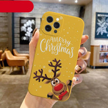 Load image into Gallery viewer, Christmas Pattern Design Red Silicone Phone Cover Anti-Scratch Soft Slim Bumper Shockproof Protective Case Shockproof Phone Case For iPhone 13 14 Pro Max Merry Christmas Candy Silicone Bumper Cover
