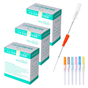 1-50PCS Sterile Piercing Needle Disposable I.V. Catheter Cannula Ear Nose Septum Navel PIERC Needles Set 14G 16G 18G 20G 22G 24G
