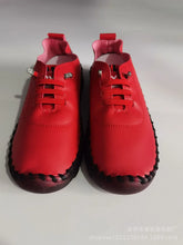Load image into Gallery viewer, Women Shoes 2024Autumn Fashion Pu Leather Casual Shoes Handmade Sewing Soft Comfortable Mom Shoes Women Sneakers Chaussure Femme

