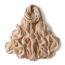 Load image into Gallery viewer, Women’s Large Cotton Rayon Hijab Scarf – 180x95cm Plain Wrap &amp; Shawl
