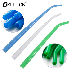 25pcs/Bag Dentistry Suction Tube 1/4" 1/8'' 1/16'' Odontologia Plastic Curved Tips Surgical Aspirator Dental Saliva Ejector