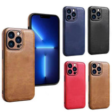 Load image into Gallery viewer, Luxury PU leather Phone Case For iPhone 14 13 Pro Max 12Pro 11Pro Max 13 12 Pro XS MAX XR X SE 7 8 plus Fashion Back Cover Leather Back Case for iPhone 14 Pro  Shockproof Cover for iPhone
