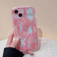 Load image into Gallery viewer, Luminous Art Abstract Phone Case For iPhone 13 12 11 Pro Max Transparent Silicone Shockproof Bumper Cover  Floral Girly Transparent Phone Case Glow In Dark iphone case
