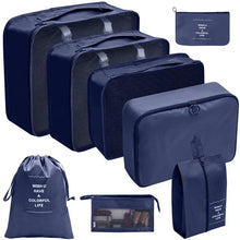 Load image into Gallery viewer, 7/8/9/10 Pcs Travel Organizer Packing Cubes – Lightweight Polyester Luggage Storage Bags for Clothes, Shoes, and Accessories
