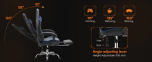 Load image into Gallery viewer, JHK Ergonomic Racing Gaming Chair Adjustable Swivel PU Leather with Headrest and Lumbar Support For Office Computer Living Room
