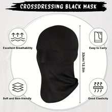 Load image into Gallery viewer, Black Full Face No Hole Cover Hat Women Men Army Tactical Cs Balaclava Cap Sun Uv Protection Bike Motorcycle Multi-Hole Ski Mask
