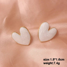 Load image into Gallery viewer, White Flower &amp; Butterfly Dangle Earrings – Acrylic Pearl Heart Jewelry
