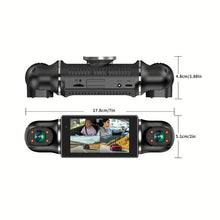 Load image into Gallery viewer, Car camera 3 inch car recorder left and right 4 channels 4 screens, 24 hours for the vehicle to record parking monitoring, multi
