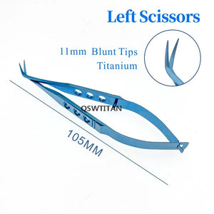 Ophthalmic  Titanium Castroviejo Corneal Scissors Left/Right Ophthalmic Surgical Instrument