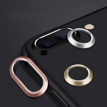 Load image into Gallery viewer, 2 In 1 Metal Camera Lens Protector For Iphone 7 8 Plus X Lens Protective Circle Ring Cover With Tempered Glass For Iphone X Scratch Resistant Hd Tempered Glass Camera Screen Protector
