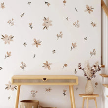 Load image into Gallery viewer, Boho Flowers Wall Stickers Child Watercolor Bedroom Living Room Home Decor Art Eco-frienly Removable Decals PVC Murals
