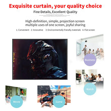Load image into Gallery viewer, 16:9 Portable Projector Screen Simple Projector Curtain 72/84/100/120/150 inch HD Display Screen Home Cinema Theater Movie Home

