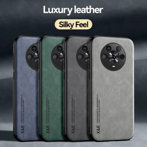 For Honor Magic4 Pro PU Leather Magnetic Car Holder Phone Case Honor Magic 4 Pro 4Pro Magic4 Soft Frame Shockproof Back Cover