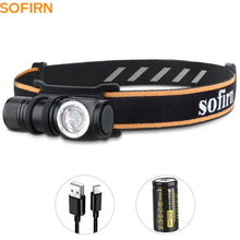 Load image into Gallery viewer, Sofirn HS10 USB C Rechargeable Mini 16340 Headlamp 1100lm LH351D 90CRI Angle Flashlight TIR Optics with Magnet Tail 2 Groups
