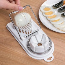 Load image into Gallery viewer, 2-in-1 Multi-Function Egg Slicer Preserved Egg Fruit Cutter Modern Kitchen Gadget Tool Durable Metal Plastic Easy Slice

