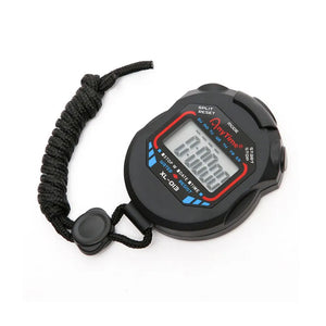 Waterproof Digital Stopwatch Chronograph Alarm 24H Clock Handheld LCD Sports Stopwatch Timer Stop Watch With String for Sports