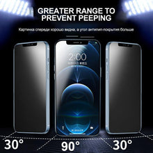 Load image into Gallery viewer, Full Cover Ceramics Privacy Glass For iPhone 12 11 13 Pro Max mini Screen Protector For iPhone XS MAX X XR 8 7 6 6S Plus SE 2020 Privacy Tempered Glass Screen Protector Alignment Frame Bubble Free Case Friendly Glass Screen Protector For iPhone
