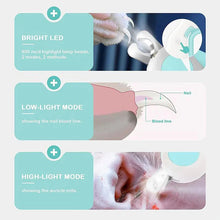 Load image into Gallery viewer, LED Pet Nail Clipper – Cat &amp; Dog Claw Trimmer with Safety Lock
