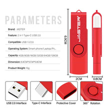 Load image into Gallery viewer, TYPE-C USB Flash Drive 128GB Real Capacity Pen Drive 64GB Free Key Chain Memory Stick Creative Business Gift Red U Disk Blue 32G
