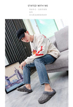 Load image into Gallery viewer, Waterproof cotton slippers for men winter 2024 new cashmere thickened warm waterproof non-slip indoor shoes
