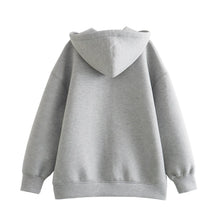 Load image into Gallery viewer, Women’s Oversized Zip-Up Hoodie – Thick Space Cotton Streetwear Hooded Jacket for Spring &amp; Autumn Casual Style
