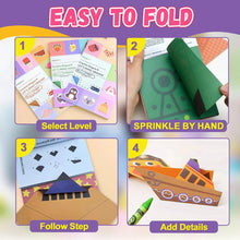 Load image into Gallery viewer, Origami Kit with 30/96 Sheets &amp; Guiding Book - DIY Art Craft for Kids &amp; Beginners
