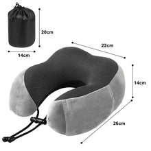 Load image into Gallery viewer, Soft Travel Pillow U Shaped Travel Healthcare Memory Foam Neck Cervical Airplane Pillow Neck Cushion
