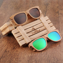 Load image into Gallery viewer, BOBO BIRD Polarized Men&#39;s Brand Mirror Eye Wear Women Handmade Original Wooden Sunglasses for Friends as Gifts Dropshipping
