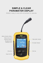 Load image into Gallery viewer, FFC1108-1 Alarm 100M Portable Sonar Fish Finders 45 degrees Sonar Coverage Echo Sounder Alarm Transducer Lake Sea Fishing
