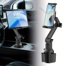 Load image into Gallery viewer, ABS Material Waterproof Car Cup Holder Mount for Tablets and Phones, Heavy Duty Expandable Base for Auto Vehicles
