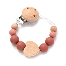 Load image into Gallery viewer, Baby Pacifier Chain Clip Silicone Teether Beads Soother Toy
