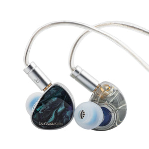 INAWAKEN DAWN Ms Purple-Gold Diaphragm Dynamic Driver IEM Headphones with OFC Shielded Cable for Audiophiles Musicians