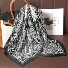 Load image into Gallery viewer, Luxury Satin Silk Square Scarf – Shawl, Hijab &amp; Fashion Wrap 2023
