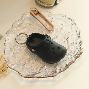 1PCS 3D Mini 7.5cm EVA Beach Hole Little Croc Shoe Keychain Bag Accessories Decoration Keyring Car Handbag Key Chain Charms