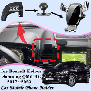 Car Mobile Phone Holder for Renault Koleos Samsung QM6 HC 2017~2023 Air Vent Mount Bracket Smartphone Stand Auto Accessories