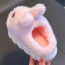 Load image into Gallery viewer, 2024 New Cute Rabbit Children's Cartoon Winter Slippers Comfortable Warm House Shoes Boys Girls Indoor Home Fluffy Slippers
