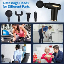 Load image into Gallery viewer, Mini Fascia Massage Gun Electric Massager Body Relaxation Belt 4 Replaceable Heads Fitness Equipment Fascia Gun

