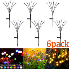 Load image into Gallery viewer, 12Pack Solar LED Starburst Firefly Lights – IP66 Waterproof Garden &amp; Lawn Decoration
