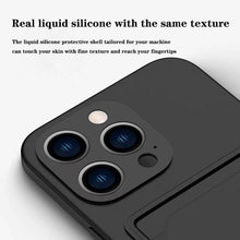 Load image into Gallery viewer, Soft Silicone Phone Case For iPhone 14 13 Pro Max 13 Mini 14Pro Wallet Card Holder Cover Silicone Case for Women Girls Anti-Scratch Soft Lining Protective Case
