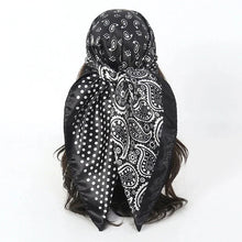 Load image into Gallery viewer, Satin Square Scarf – Elegant 2025 Print Hijab, Shawl &amp; Hair Wrap
