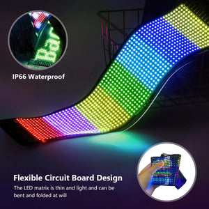 RGB Bluetooth Panel Lamp LED Matrix Pixel Lights Pattern Graffiti Scrolling Text Animation Display Car Shop Reminder Night Light