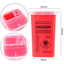 Load image into Gallery viewer, 1L Capacity Sharps Container Medical Needles Bin Biohazard Tattoo Piercing Needles Disposal Collect Box Tattoo Artist Waste Box
