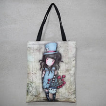 Load image into Gallery viewer, Fashion Cartoon Printing Women&#39;s Casual Tote High Quality Durable Fabric Shoulder Bag Girls Lovely Shopping School Bag Handbag
