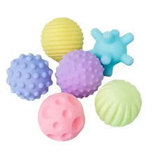 Load image into Gallery viewer, 6Pcs Textured Multi Ball Set for Baby Tactile Training
