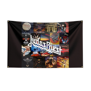 3x5 Ft J-Judas P-Priest Heavy Rock Band Flag Polyester Digital Printing Banner for Bedroom Wall Art Out Door Tapestry Decoration