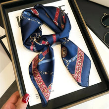 Load image into Gallery viewer, Four Seasons Print Silk Scarf – 70x70cm Luxury Headband &amp; Shawl

