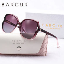Load image into Gallery viewer, BARCUR Women’s Gradient Butterfly Frame Polarized Fashionable Sunglasses – Trendy Elegant Large PC Elliptical Design with UV400 Protection for Summer Travel Beach Shopping &amp; Summer Style – White Gift Box Included
