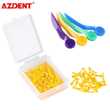 Load image into Gallery viewer, 100pcs AZDENT Dental Disposable Tooth Gap Wedge with Hole All 4 Sizes Dental Wedges Medical Grade Plastic Dentistry Lab Tools
